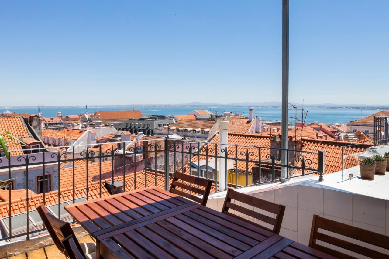 Amazing Rooftop Terrace With River And Historic City View 4 Bedrooms 4 Bathrooms Ac 19Th Century Building Chiado Lisboa Екстериор снимка